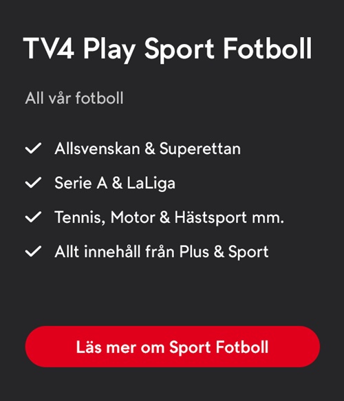 Länk till tv4 playoch sport