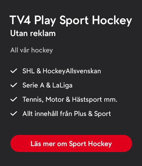Länk till tv4 play hockey