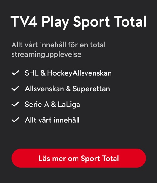 Länk till tv4 playoch sport total