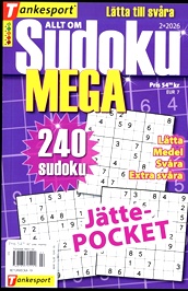 Allt Om Sudoku Mega omslag