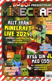 Robot presenterar Minecraft omslag