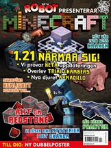 Robot presenterar Minecraft omslag