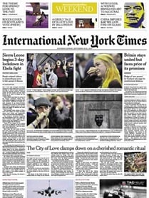 International New York Times (Saturday Only) omslag