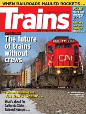 Trains Magazine (US) omslag