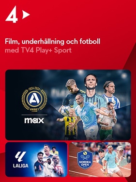 TV4 Play+ Sport omslag